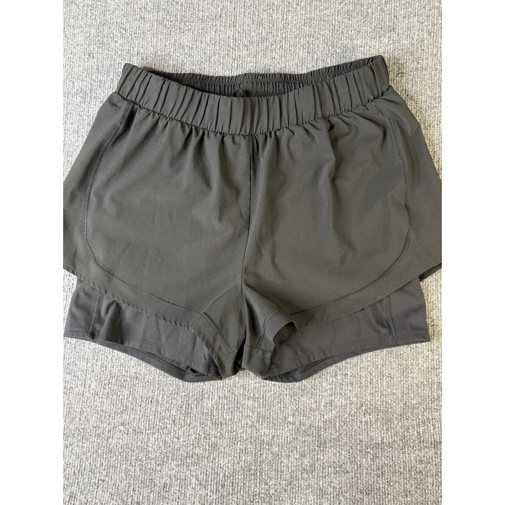 CALIA‎ Black Athletic Running Shorts L Built In Liner Stretch